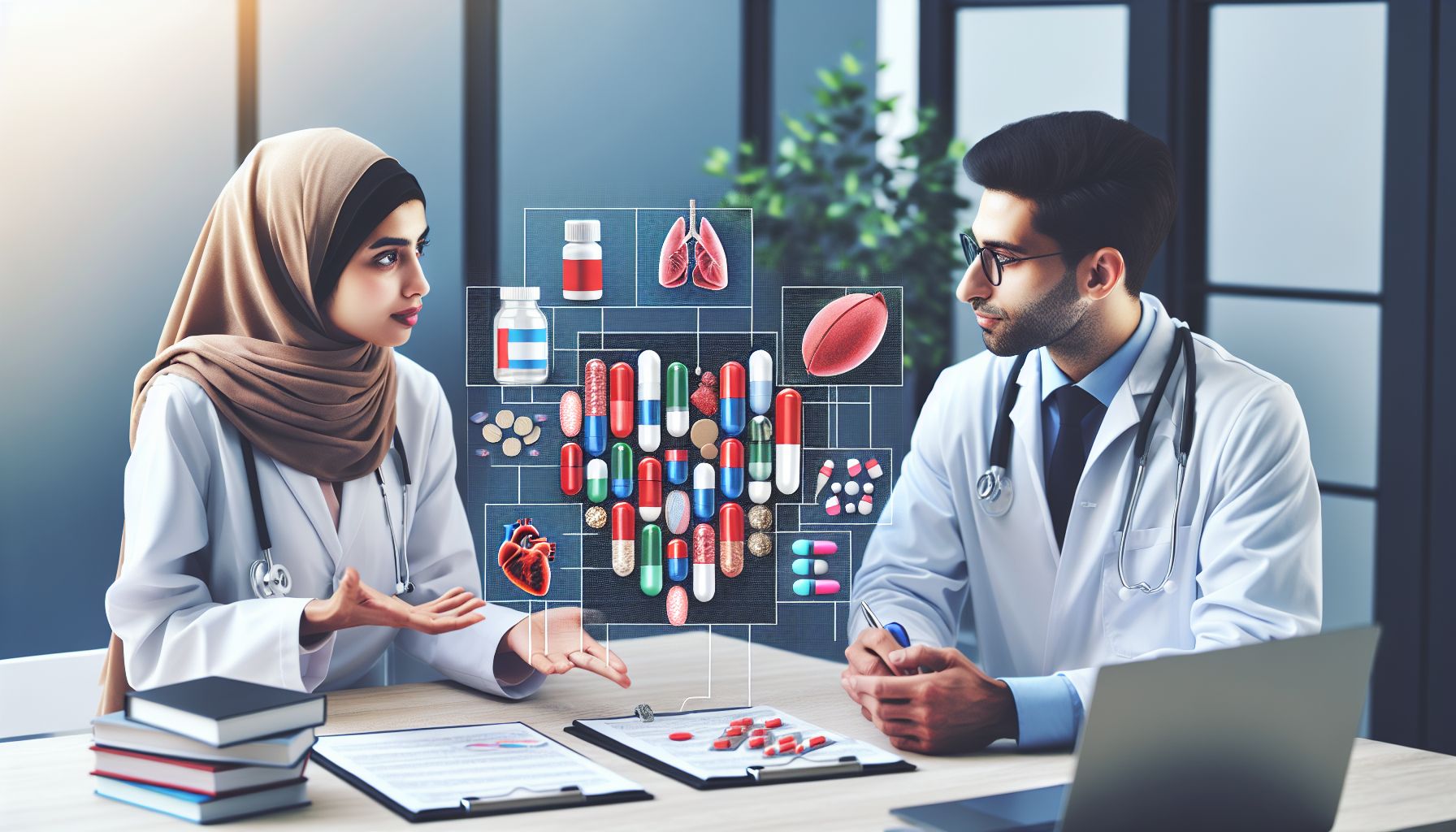 Image of HIV/AIDS medication bottles with pills and a stethoscope